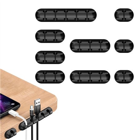 WUGAUWOR 9 Clips Câble Adhesif en Silicone de Différentes Tailles
