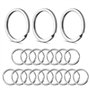 Wugauwor 50 Pcs Porte-clés en Acier Inoxydable de 30 mm
