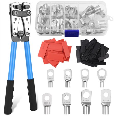 Pince à sertir pour cosses de câble 16 mm² Pince à sertir 10-1/0 Cosses de câble 16 mm² Pince à sertir 6/10/16/25/35/50 Mm² avec