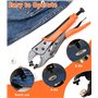 Zaxiva Pince Bouton Pression Metal, Boutons Pression Metal Sans Couture, Comprend 3 Matrices Et 60 Jeux De Boutons Pression 15mm