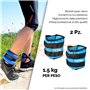 FFitness Poids Poignets et chevilles Wrist/Ankle Weights (2 x 1,5 kg) Poignets de cheville avec sangle réglable Sport Fitness Aé