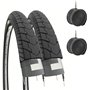 Ecovelò 2 pneus 26 x 1 3/8 (37-590) + Chambres à air Adulte Unisexe