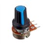 BOJACK 10 Valeurs 12 pièces B1K-B1M Arbre moleté en ohm 3 Bornes Potentiomètres rotatif à conicité linéaire (WH148) Kit de class