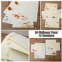SamHeng 4 Ensemble de Papier à Lettres Ligné et Enveloppes, Chat Thème A5 Papier de Correspondance, 24 Papier Papeterie et 12 En