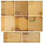 SamHeng 32 Feuilles Vintage Papier à Lettres A5 Style Européen Kraft Papier Papeterie pour Écriture Impression Motifs Floraux Pa
