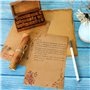 SamHeng 32 Feuilles Vintage Papier à Lettres A5 Style Européen Kraft Papier Papeterie pour Écriture Impression Motifs Floraux Pa