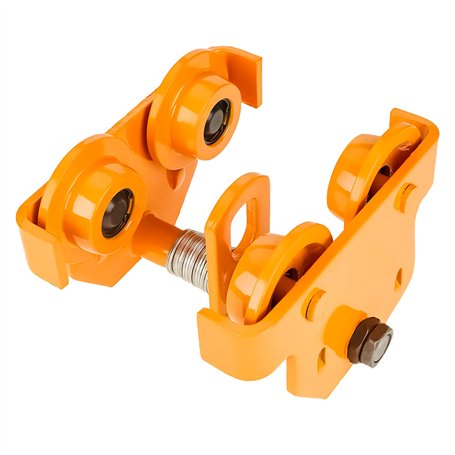 1 Tonne Chariot Grue Heavy Duty Manuel à Poutre Trolley Chariot en Acier Inoxydable