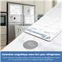 ANLIOTE Calendrier Mensuel et Hebdomadaire Magnétique pour Frigo et Petit Tableau Liste de Courses avec 4 Marqueurs et 1 Effaceu