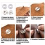 VEGCOO Bouton Pression Aimanté, 60 Pièces Bouton Pression en 4 Couleurs, 18mm/14mm Fermoir Aimanté Bouton, Pression Aimanté Cout