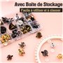 VEGCOO Bouton Pression Aimanté, 60 Pièces Bouton Pression en 4 Couleurs, 18mm/14mm Fermoir Aimanté Bouton, Pression Aimanté Cout