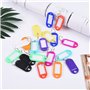 100 pièces porte-clés de couleurs porte clef étiquettes colorées porte clef en plastique étiquettes d'identification avec Porte-