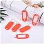 100 pièces porte-clés de couleurs porte clef étiquettes colorées porte clef en plastique étiquettes d'identification avec Porte-