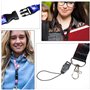 LBING Lanière Cordon Tour de Cou Laniere Tour de Cou avec 5 Détachable Porte-clésCordon Tour de Cou Badge, Cordon Telephone Port