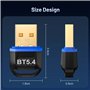 Hoppac Dongle Bluetooth 5.4, Cle Bluetooth pour PC, Faible Latence, Adaptateur Bluetooth USB, Compatible avec Windows 11/10/8.1/