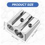 12 PCS Taille Crayon Métal Taille-Crayon Rectangulaire Aille-crayons Manuel en Alliage D'Aluminium pou