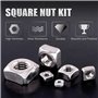 WZYTEU 150 pcs Écrou Carré, Kit Ecrou Carre en Acier Inoxydable 304 pour Fixations Maison Industrielles et de Construction (M3 M