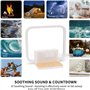 RETEYUNG Lampe de Chevet avec Chargeur Sans Fil 10w, 2 Réveils, Lumière De réVeil, 10 Sons Apaisants, Variateur Tactile, Réveil 