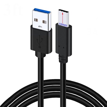 6FT Câble Chargeur Rapide 3A USB Type C - 10mm Connecteur - pour Blackview BL6000 Pro BV5100 BV5900 BV6100 BV6300 BV6800 Pro BV6