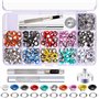 500 Pcs Oeillet Couture Metal Kit de Grommets Eyelets Outils pour Cuir