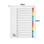 KAHEIGN 10Pcs Intercalaires A4, 1-12 Numéro de Pièce Diviseurs de Sujet A4 avec Onglets de Couleur Renforcés Perforés à 11 Trous