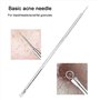 lumcov Blackhead Remover Outil,Extracteur Point Noir,Pimple Extractor,Professionnel D'acné Aiguille Tire Comédons Pince avec Boi