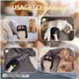 LUMOOM Lot de 2 gants de toilettage pour animaux de compagnie, brosse pour chat, brosse pour chien, gants de toilettage statique