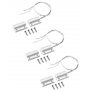 QWORK® 3Pcs MC-38 Capteurs d'alarme de porte et fenêtre câblé en retrait