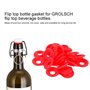 Jeffergarden 25 Pcs Joints en Silicone Joint Bouteille Limonade Rouge Silicone Joints Grolsch pour Swing Flip Top Bouteille Accu