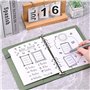 Szaboviktoria Classeur A5,Agenda A5 6 Anneaux, Classeur à Anneaux en PU A5 pour le Travail, l'Étude et la Documentation, sans In