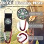 10 Pièces Boussole Mousqueton Camping Escalade Randonnée Mini Carabiner avec Porte-Clés Boussole pour Sports