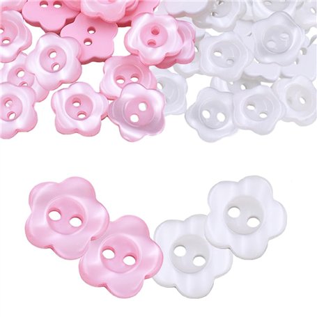 TRKETK 100 Pièces Boutons en Forme de Fleur de Prunier