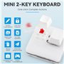 Mini Clavier USB à 2 Touches Clavier mécanique pour PC de Jeu