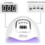 Lampe à ongles à LED UV 150W, lampe de vernis à gel pour sèche-ongles professionnel avec 4 réglages de minuterie à capteur autom