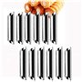 Cannoli Set de 12 Tubes Cannoli Moules/Tubes Plat de Cuisson en Corne en Acier Inoxydable