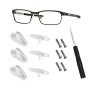 HiCycle2 Lot de 3 paires de plaquettes de nez de rechange pour lunettes de soleil Oakley et Tom Ford avec vis et tournevis 14 x