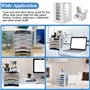 THATSRAD 7 Niveau Module de Rangement Papier Bureau A4 40*30.7*23cm Bac de Rangement en PVC Organisateur Bac à Courrier Vertical
