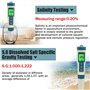 OBEST pH Mètre Electronique 8 en 1,Testeur ph TDS Sel SG ORP EC TEMP H2, Salinomètre, Testeur sel piscine avce LCD Écran, Analys