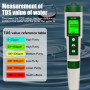 OBEST Testeur ph 10 en 1, ph metre electronique, Testeur eau piscine avec écran LCD, Testeur TDS S.G EC Sel MΩ H2 OPR Fertilité 
