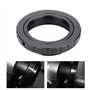 ASHATA Adaptateur de Monture T/T2 Adaptateur de Bague en T en Aluminium pour Appareil Photo EF DSLR 650D 60D 550D, etc. - Noir
