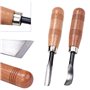 Coolty Lot de 8 outils de sculpture sur bois pour bois, légumes et fruits
