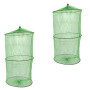 2 Pièces Filet de Pêche Pliable，Filet de Pêche Pliable Cage，pour Pêche Pièges à Écrevisses Poissons Cage en Nylon pour Homards C