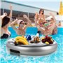 DUBUOZA Porte-Gobelet Gonflable Flottant 2 en 1-8 Trous Porte-Gobelet de Piscine Gonflable pour Les Fêtes de Piscine D'été Float