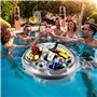 DUBUOZA Porte-Gobelet Gonflable Flottant 2 en 1-8 Trous Porte-Gobelet de Piscine Gonflable pour Les Fêtes de Piscine D'été Float