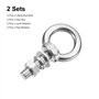 sourcing map Levage Œil Boulon, 2 Ensembles M8x30mm Œil Boulon avec Écrou Rondelle 304 Inox Acier Épaulement Levage Anneau Œil B
