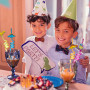 Miiepls Paille Plastique, 8 Pièce Paille Reutilisables Pailles Mignonnes à Thème pour la Décoration des Fêtes, Fournitures pour