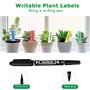 Gekamoyue Set de 100 Étiquettes pour Plantes, 10x2cm Étiquette de Jardin en Plastique avec 1 Stylo, Intempéries et Réutilisables