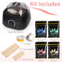 LWMTT Chauffe Cire 500ml Chauffe Cire Epilation Inclure 400g Perles de Cire Appareil Cire Epilation Professionnelle Pour Tous Ty
