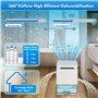 Déshumidificateur D'Air Arrêt Automatique et Lumière LED Dégivrage Automatique Deshumidifica