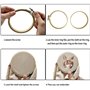 TOKERD 3 pièces 25cm Cercle à Broder Bambou Anneau de Broderie Bois Réglable Cerceaux de Broderie Rond Cross Stitch Hoop Set Cer