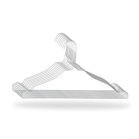 Lot de 15 cintres pour vêtements en Acier Inoxydable - Cintres antidérapants et résistants - Design Pliable - Idéal pour accroch